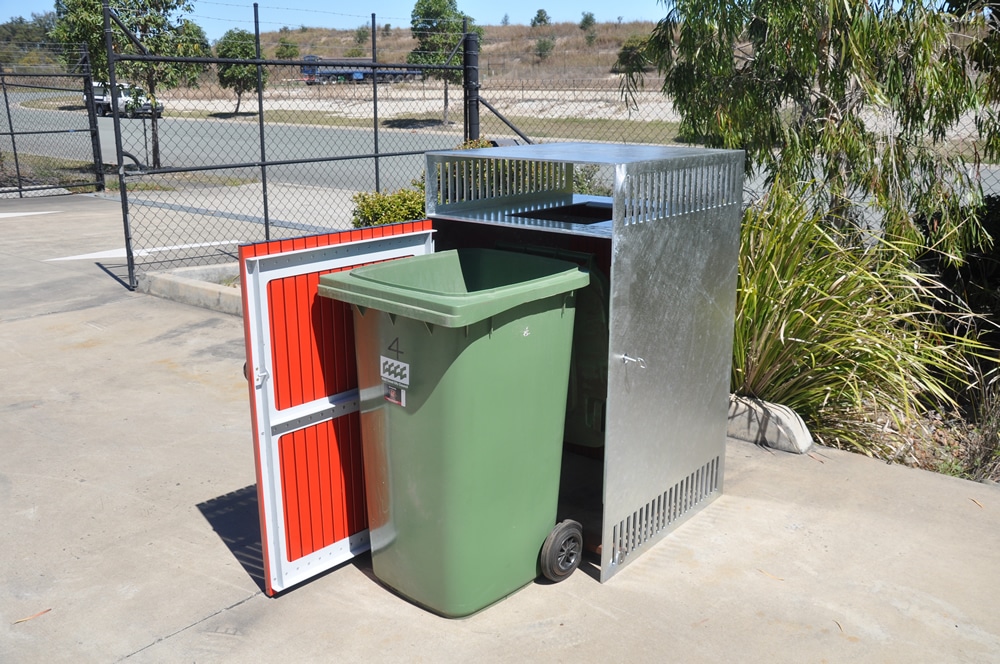Aston Bin 240L Wheelie Bin Enclosure Urban Fountains & Furniture Bench Seats Street